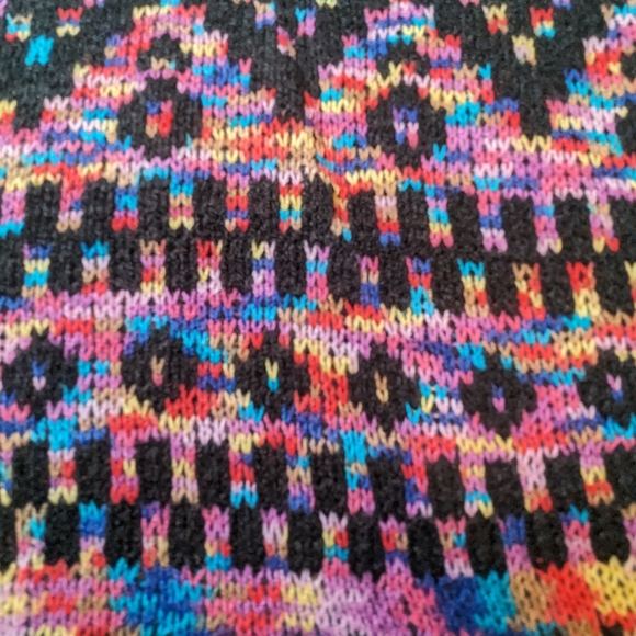 Bua//bua Pullover Sweater Womens Sz XL Multi Color Hoodie Boho Hippie Grunge - Picture 8 of 14